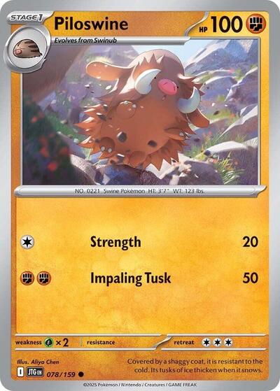 Piloswine (SV09: Journey Together) Near Mint Reverse Holofoil