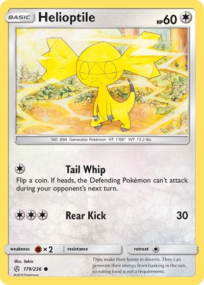 Helioptile (SM - Cosmic Eclipse) Near Mint Reverse Holofoil
