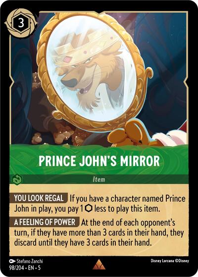 Prince John's Mirror (Shimmering Skies) Near Mint Cold Foil