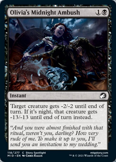 Olivia's Midnight Ambush (Innistrad: Midnight Hunt) Light Play Foil