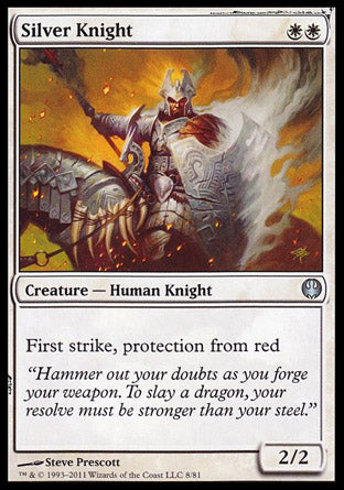 Silver Knight (Duel Decks: Knights vs Dragons) Light Play