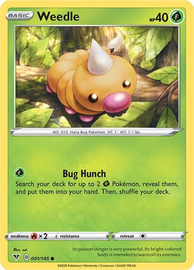 Weedle (SWSH04: Vivid Voltage) Near Mint Reverse Holofoil