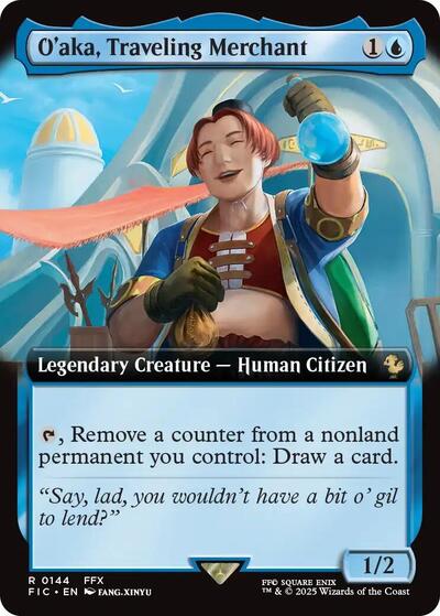 O'aka, Traveling Merchant (Extended Art) (Commander: FINAL FANTASY) Near Mint