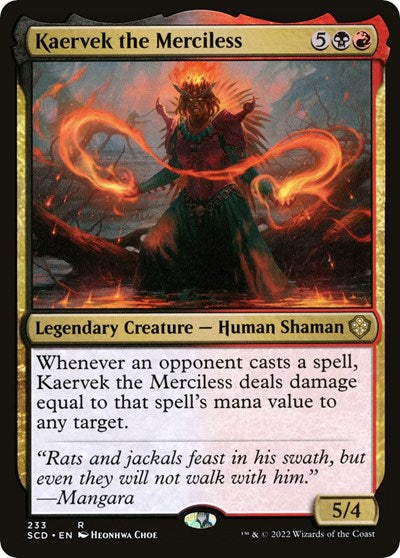 Kaervek the Merciless (Commander 2022 Starter Decks) Light Play