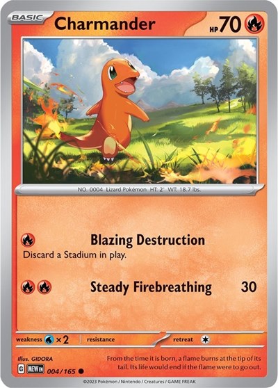 Charmander - 004 (Scarlet and Violet: 151) Near Mint
