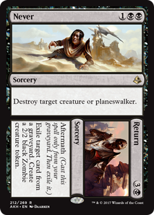 Never to Return (Amonkhet) Light Play