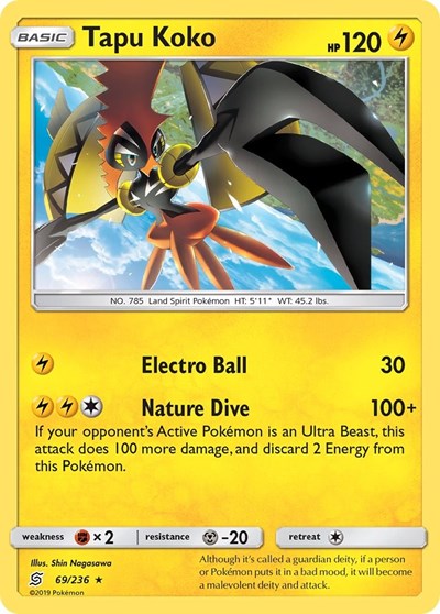 Tapu Koko (SM - Unified Minds) Near Mint Reverse Holofoil