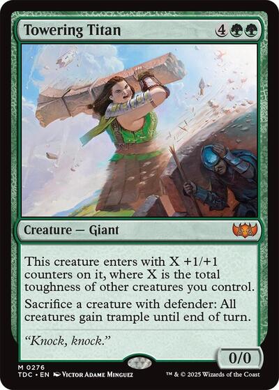 Towering Titan (Commander: Tarkir: Dragonstorm) Light Play