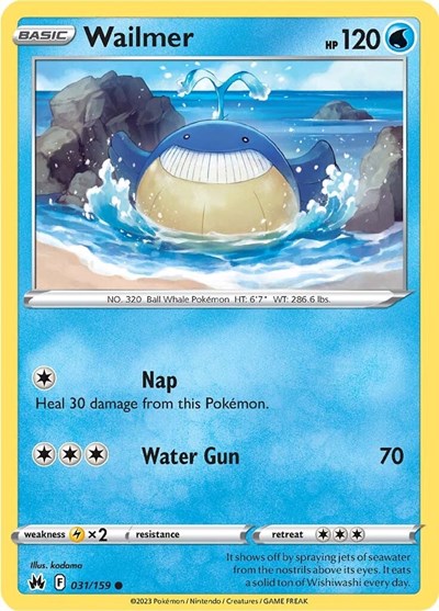Wailmer (Crown Zenith) Near Mint Reverse Holofoil