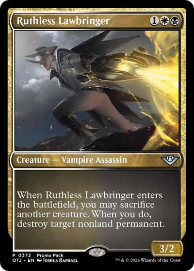 Ruthless Lawbringer (Promo Pack: Outlaws of Thunder Junction) Light Play