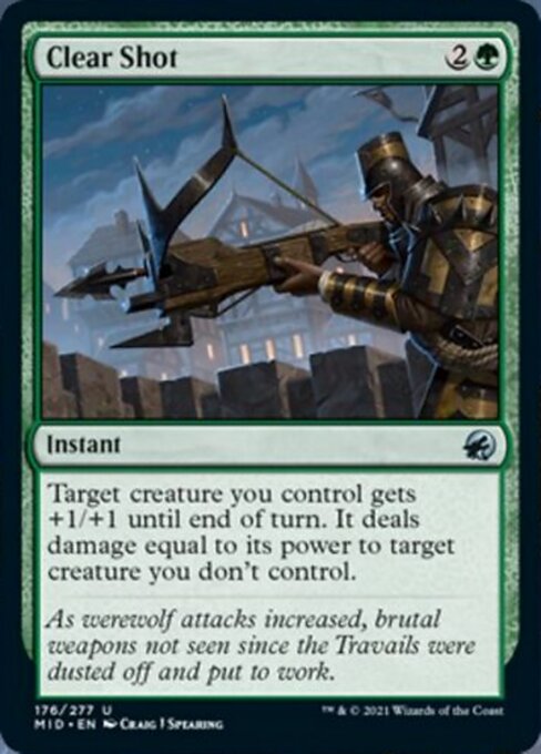 Clear Shot (Innistrad: Midnight Hunt) Light Play Foil