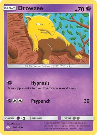 Drowzee (SM - Unbroken Bonds) Near Mint Reverse Holofoil