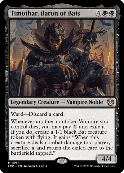 Timothar, Baron of Bats (Commander: The Lost Caverns of Ixalan) Light Play