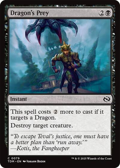 Dragon's Prey (Tarkir: Dragonstorm) Near Mint Foil