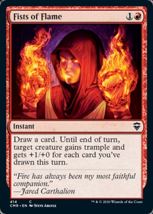 Fists of Flame (Commander 2020 Commander Legends) Near Mint