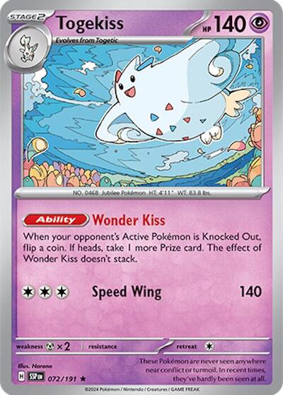 Togekiss (SV08: Surging Sparks) Near Mint Reverse Holofoil
