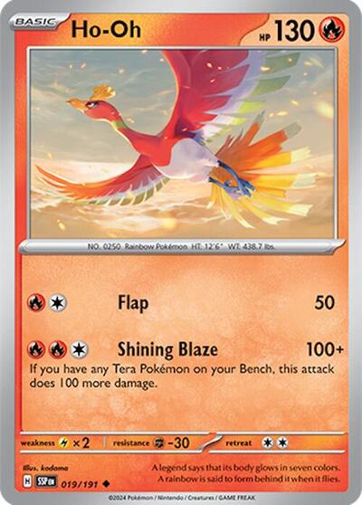 Ho-Oh (SV08: Surging Sparks) Near Mint Reverse Holofoil