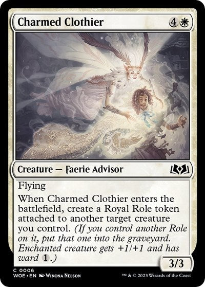 Charmed Clothier (Wilds of Eldraine) Light Play Foil