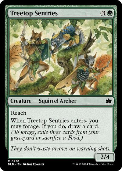 Treetop Sentries (Bloomburrow) Near Mint Foil