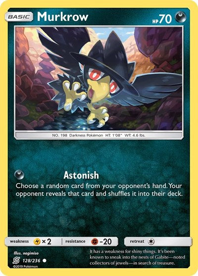 Murkrow (128) (SM - Unified Minds) Near Mint Reverse Holofoil