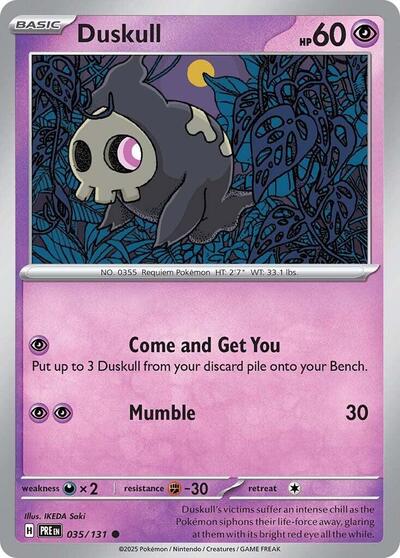 Duskull (SV: Prismatic Evolutions) Near Mint Reverse Holofoil