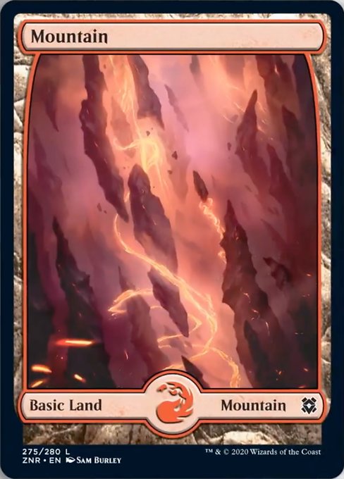 Mountain (275) (Zendikar Rising) Light Play Foil