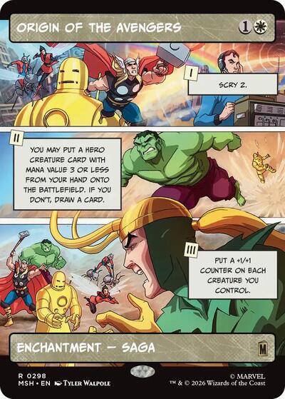 Origin of the Avengers (Borderless) (Marvel Super Heroes) Near Mint