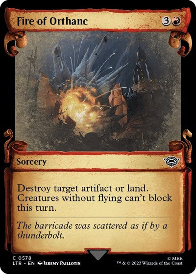 Fire of Orthanc (Showcase Scrolls) (Universes Beyond: The Lord of the Rings: Tales of Middle-earth) Light Play