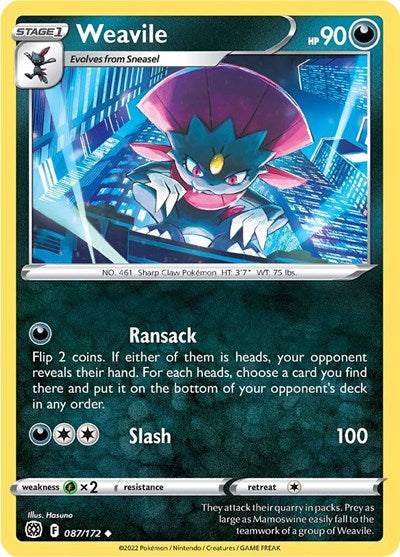 Weavile (SWSH09: Brilliant Stars) Near Mint