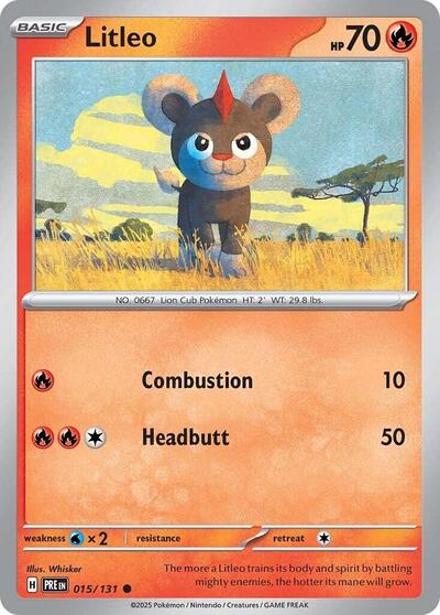 Litleo (SV: Prismatic Evolutions) Near Mint Reverse Holofoil