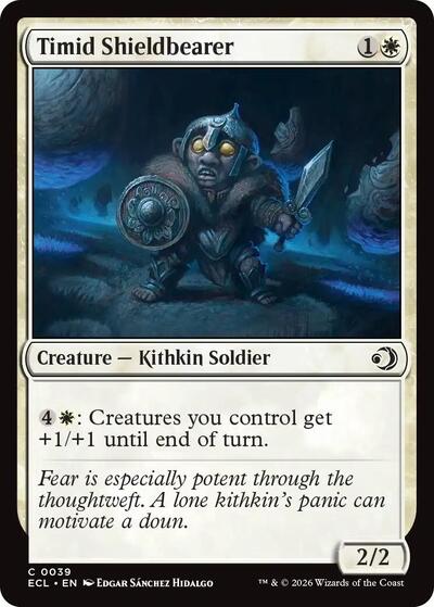 Timid Shieldbearer (Lorwyn Eclipsed) Near Mint Foil