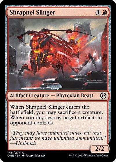 Shrapnel Slinger (Phyrexia: All Will Be One) Near Mint Foil