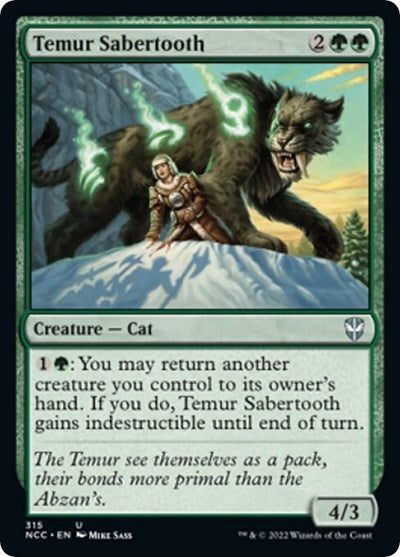 Temur Sabertooth (Commander: Streets of New Capenna) Light Play