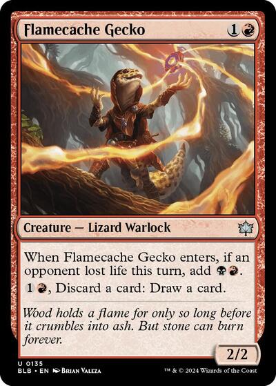 Flamecache Gecko (Bloomburrow) Near Mint Foil