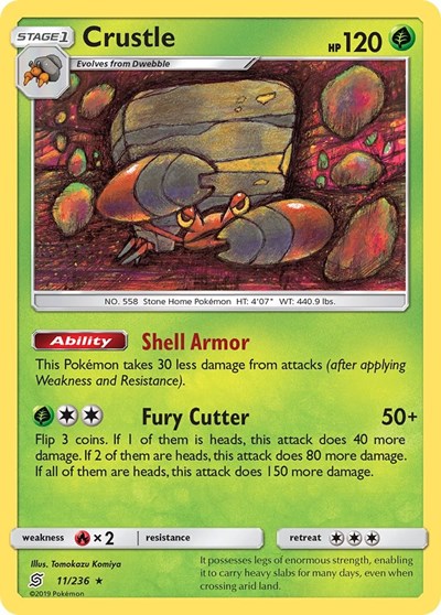 Crustle (SM - Unified Minds) Near Mint Reverse Holofoil