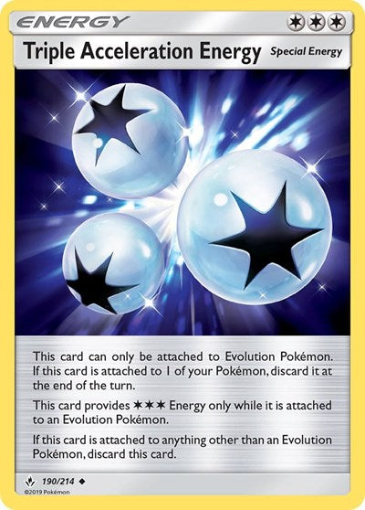 Triple Acceleration Energy (SM - Unbroken Bonds) Near Mint Reverse Holofoil