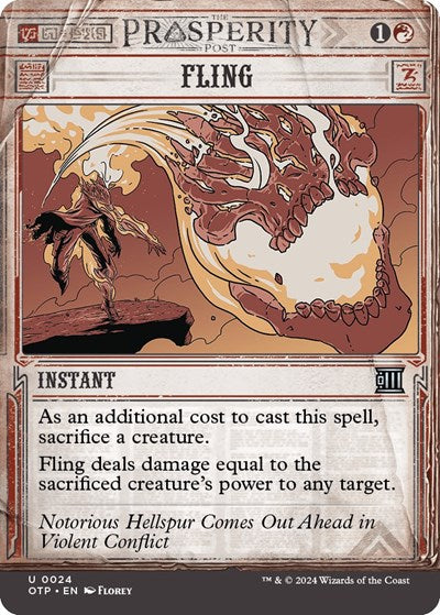 Fling (Outlaws of Thunder Junction: Breaking News) Light Play Foil