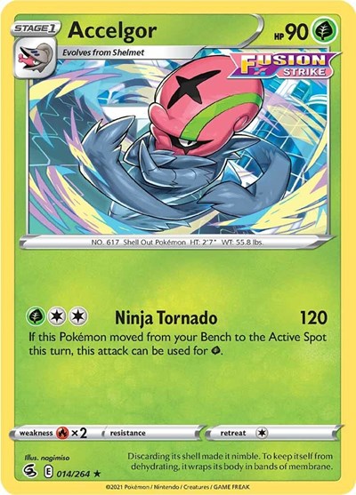 Accelgor (SWSH08: Fusion Strike) Near Mint Reverse Holofoil