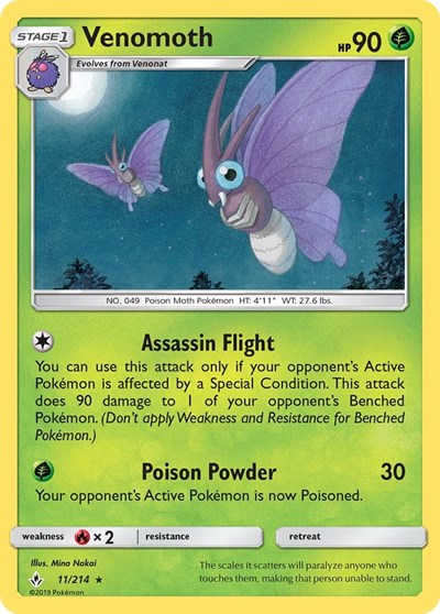 Venomoth (SM - Unbroken Bonds) Near Mint