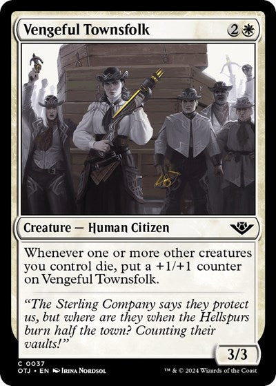 Vengeful Townsfolk (Outlaws of Thunder Junction) Light Play Foil