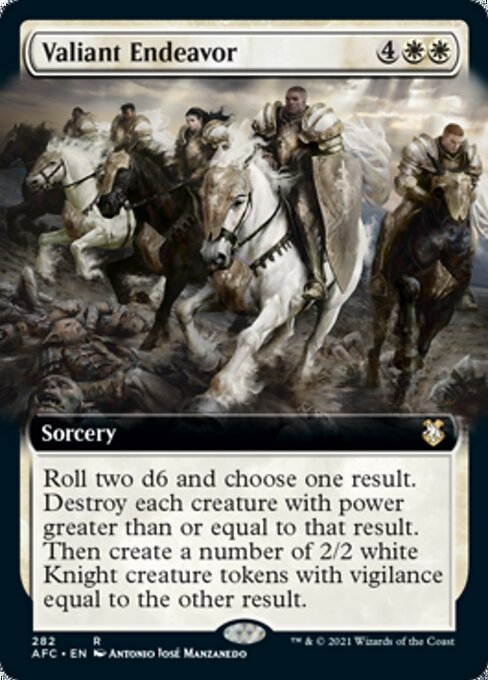 Valiant Endeavor (Extended Art) (Commander 2021 Forgotten Realms) Light Play