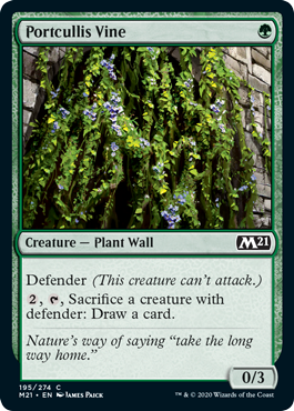 Portcullis Vine (Magic 2021 Core Set) Near Mint Foil