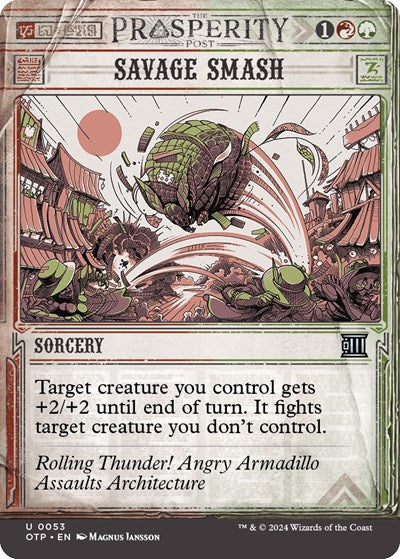 Savage Smash (Outlaws of Thunder Junction: Breaking News) Light Play Foil