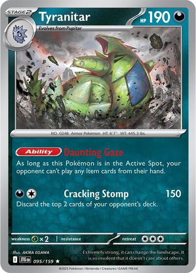Tyranitar (SV09: Journey Together) Near Mint Reverse Holofoil