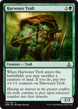 Harvester Troll (Oath of the Gatewatch) Light Play Foil