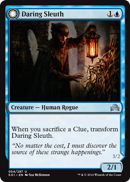 Daring Sleuth (Bearer of Overwhelming Truths) (Shadows Over Innistrad) Light Play Foil