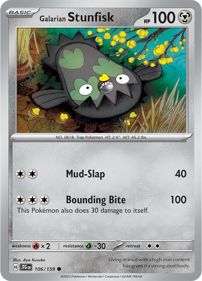 Galarian Stunfisk (SV09: Journey Together) Near Mint Reverse Holofoil