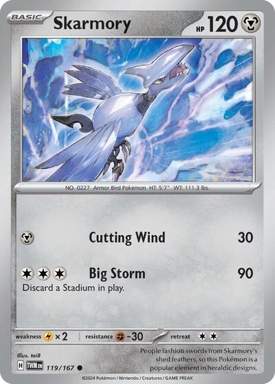 Skarmory (SV06: Twilight Masquerade) Near Mint