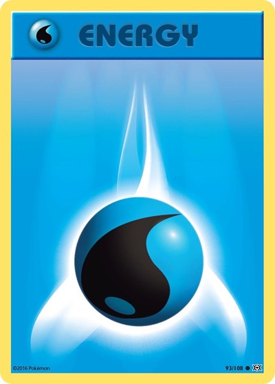 Water Energy (XY - Evolutions) Light Play Reverse Holofoil