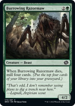 Burrowing Razormaw (The Brothers' War) Near Mint Foil